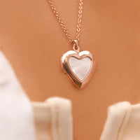 Stone Heart Locket Necklace Gallery Thumbnail