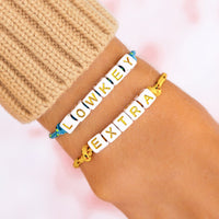 Bungee Cord Alphabet Beaded Bracelet Gallery Thumbnail