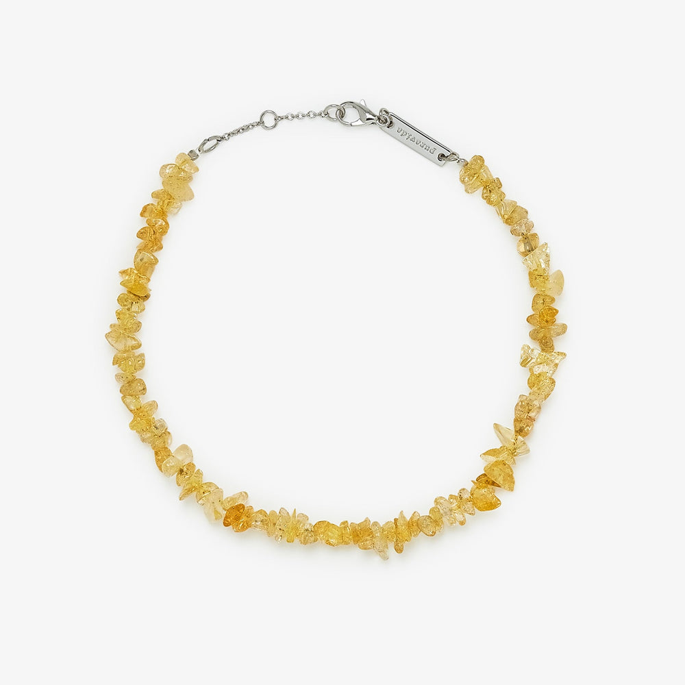 Citrine Gemstone Chip Anklet 1