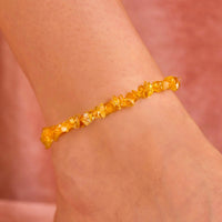 Citrine Gemstone Chip Anklet Gallery Thumbnail