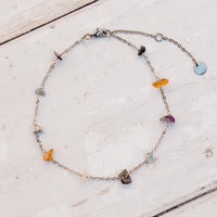 Rainbow Chip Chain Anklet Gallery Thumbnail