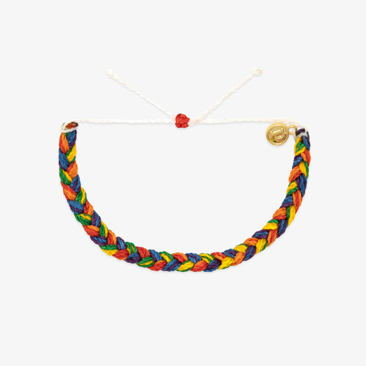 Rainbow Wide Braid Bracelet