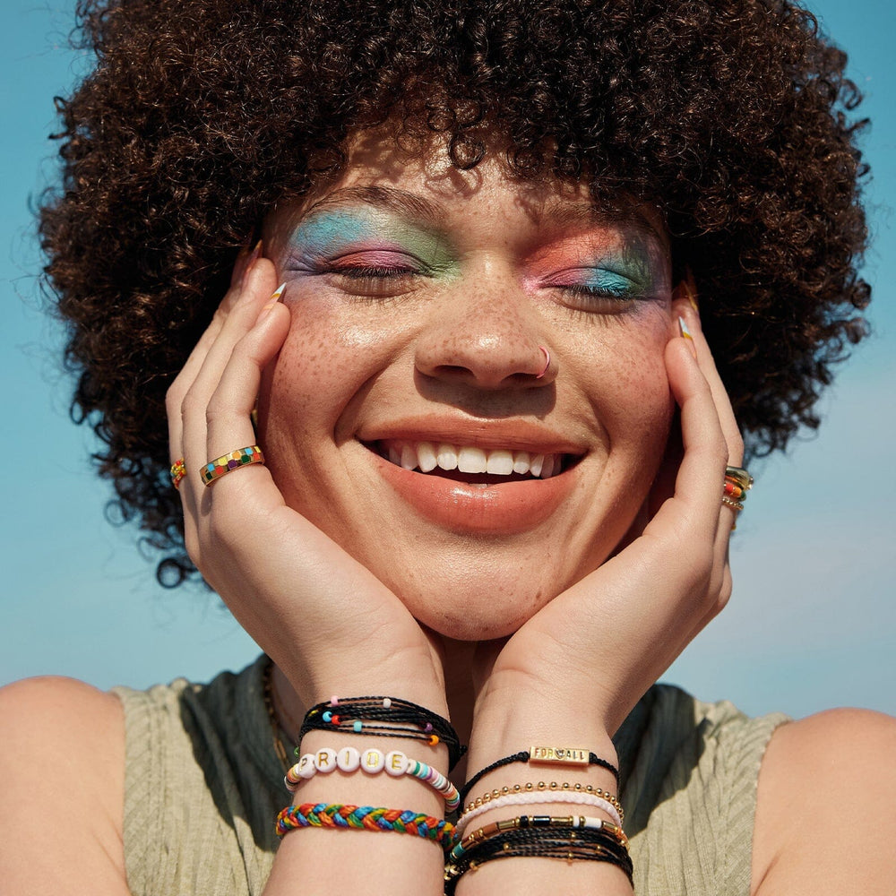 Rainbow Wide Braid Bracelet 4