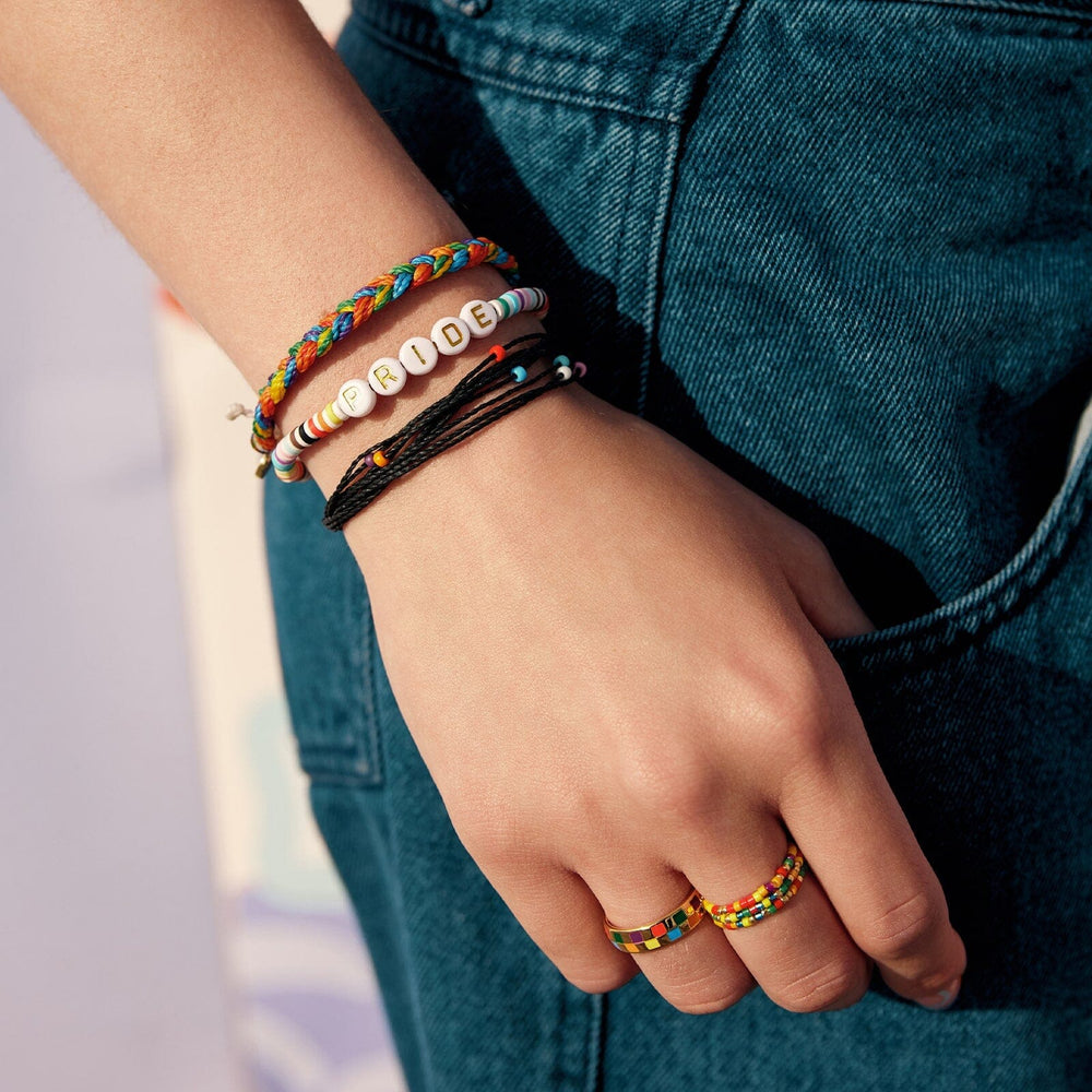 Rainbow Wide Braid Bracelet 3