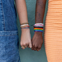 Rainbow Wide Braid Bracelet Gallery Thumbnail