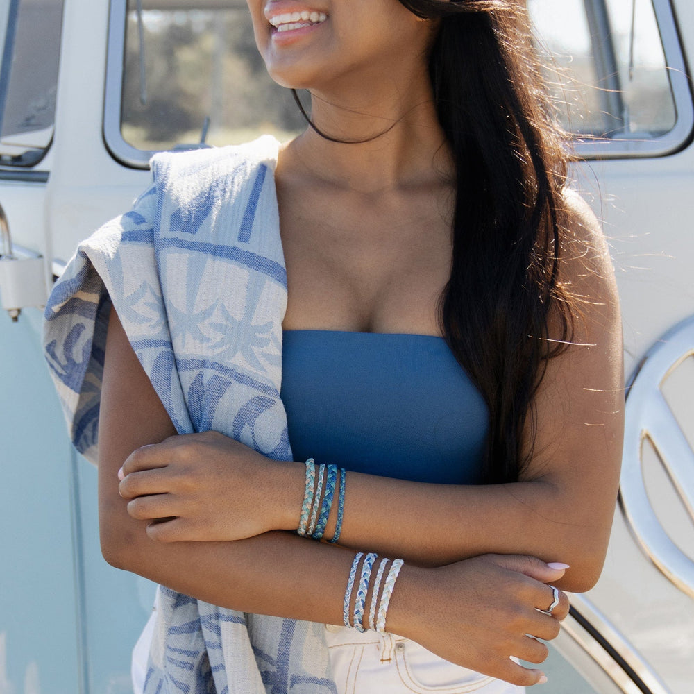 Silver Surf Braided Bracelet 7