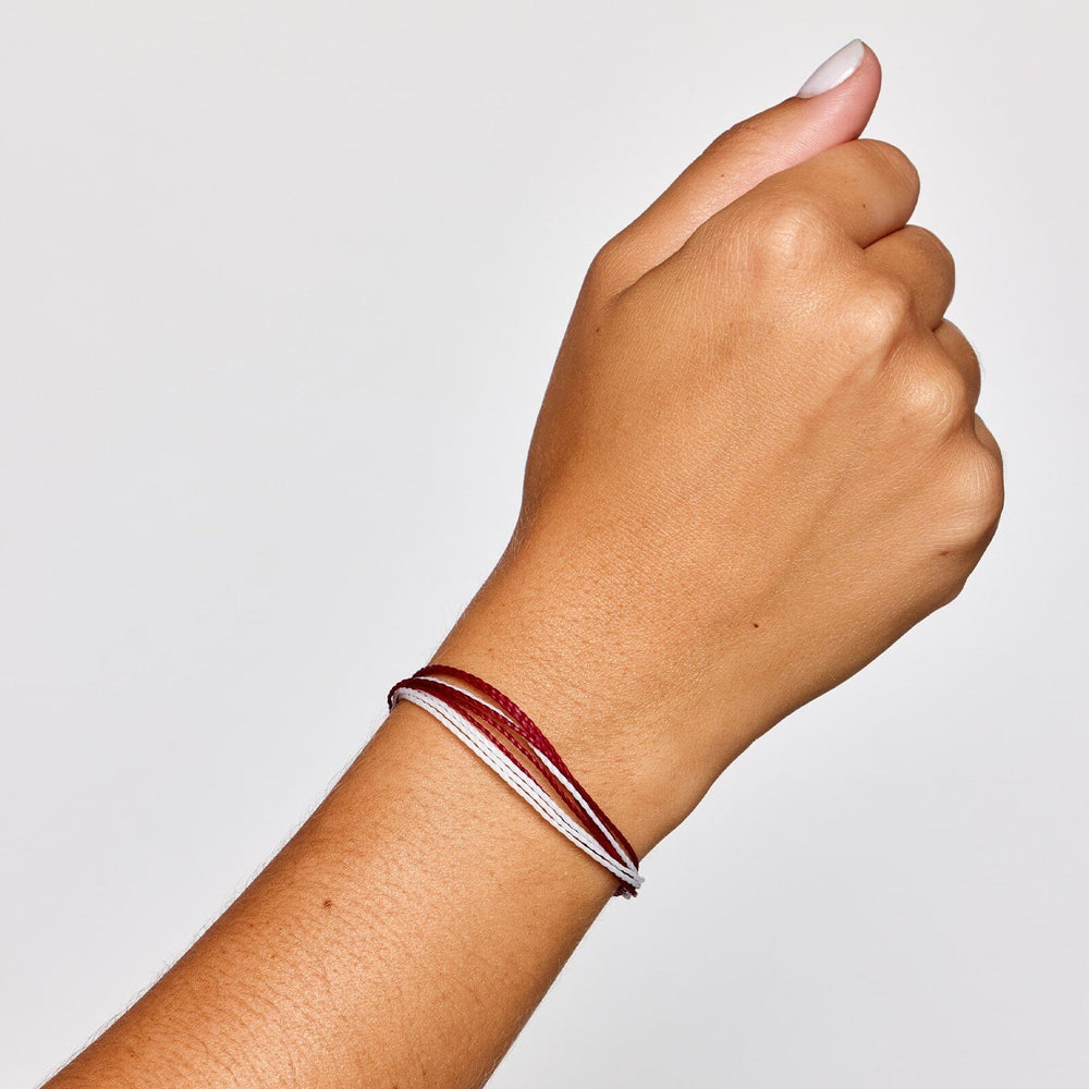 Maroon & White Bracelet 2