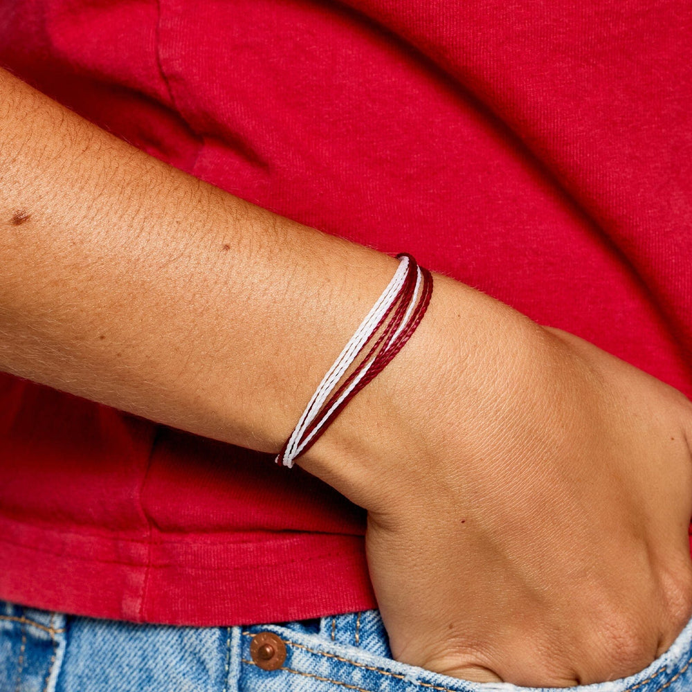 Maroon & White Bracelet 3