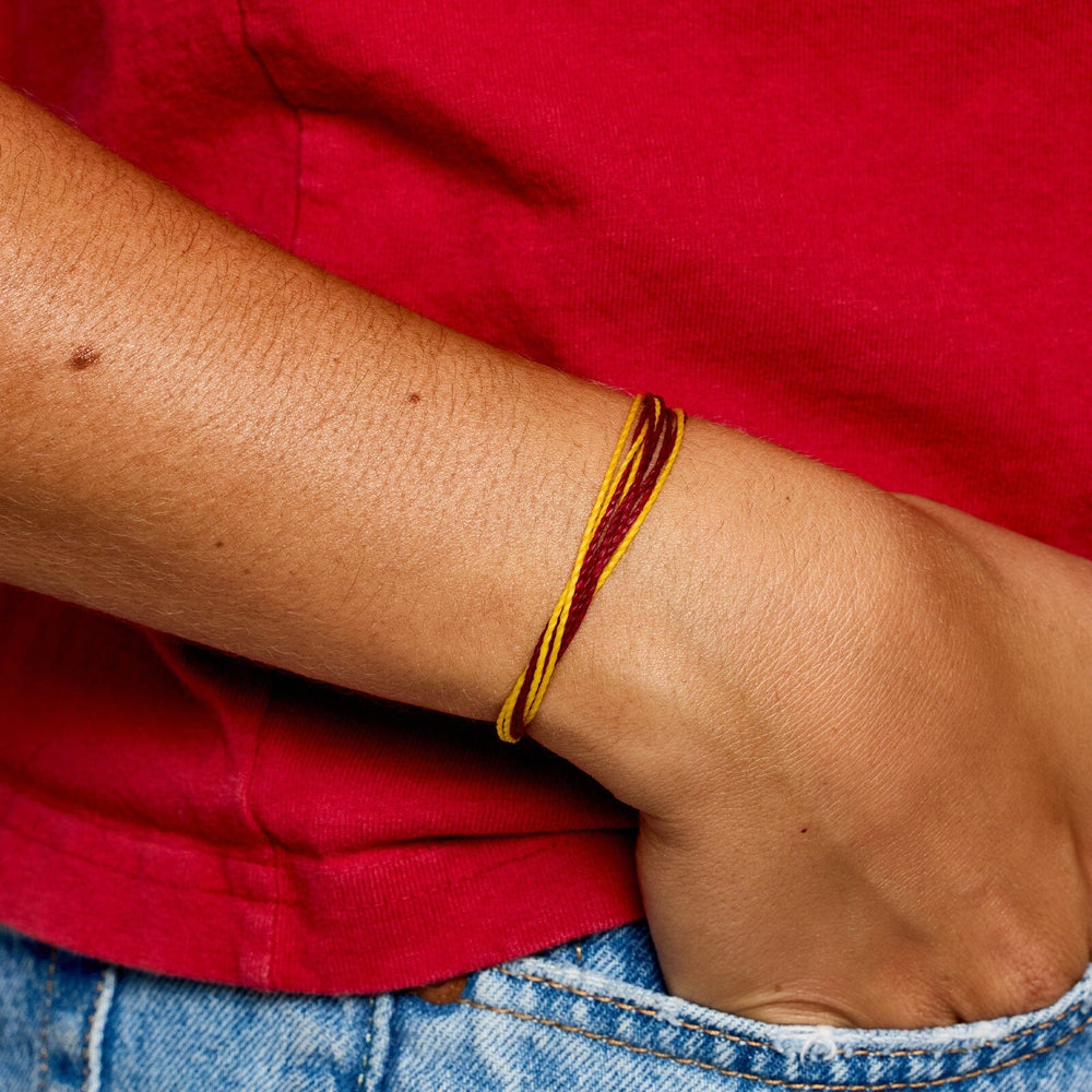 Maroon & Yellow Bracelet 3