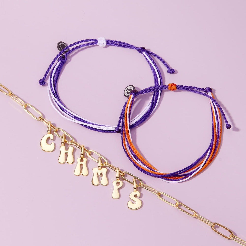 Orange, Purple & White Bracelet 4