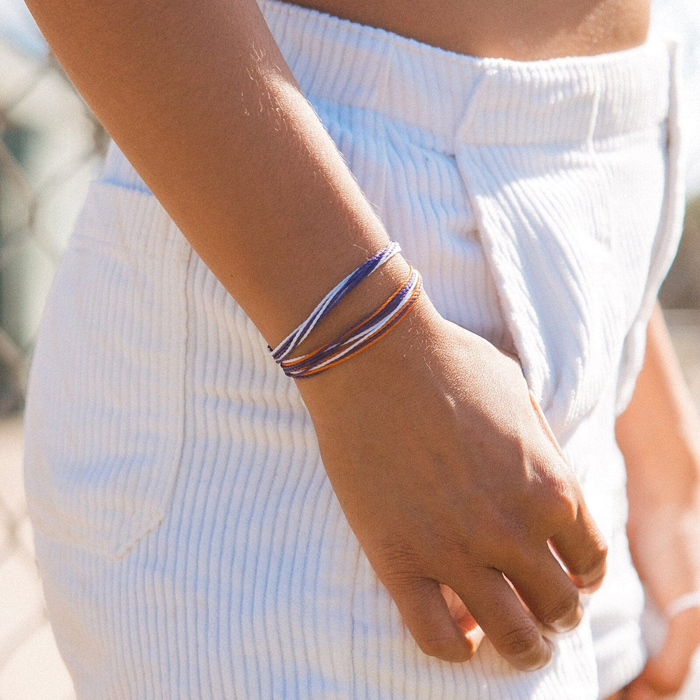 Orange, Purple & White Bracelet 2