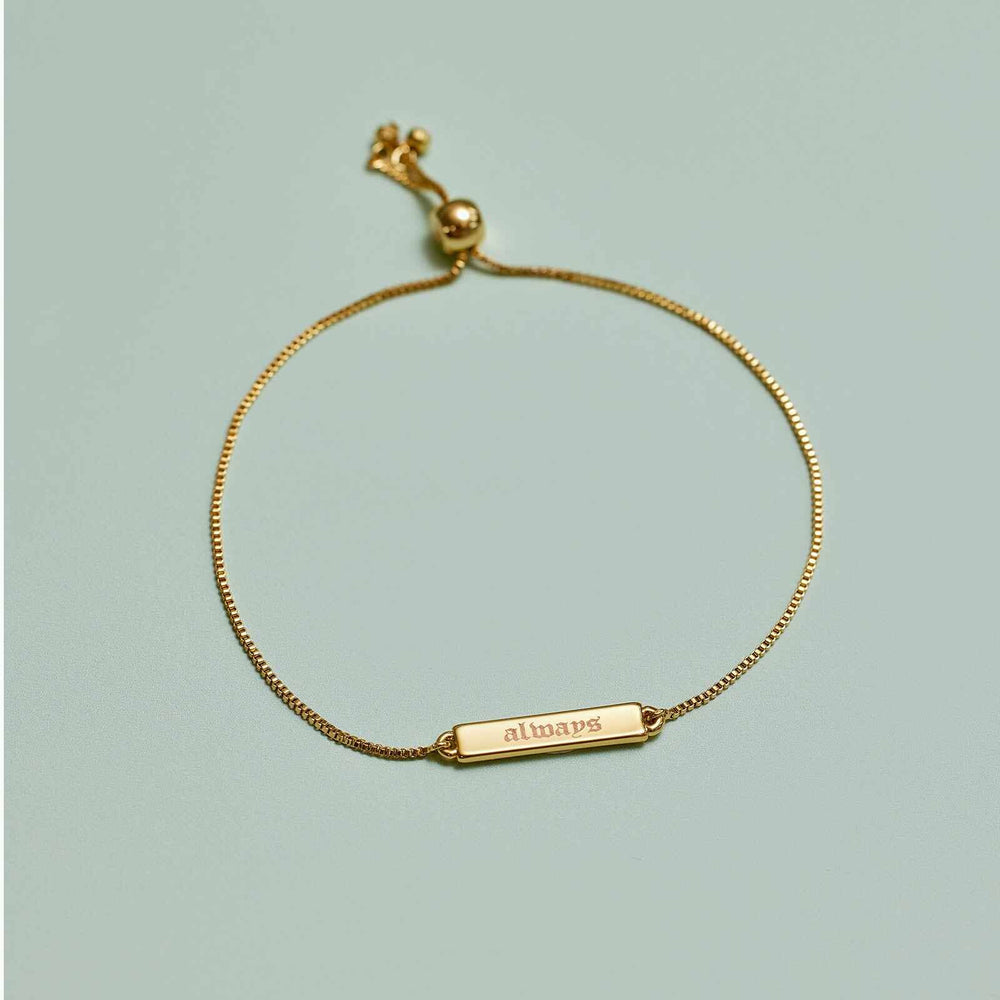 Engravable Double-Sided Bar Bracelet 14