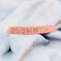 Metallic Sunny Woven Word Bracelet Gallery Thumbnail