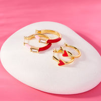 Petite Heart Hoop Earrings Gallery Thumbnail