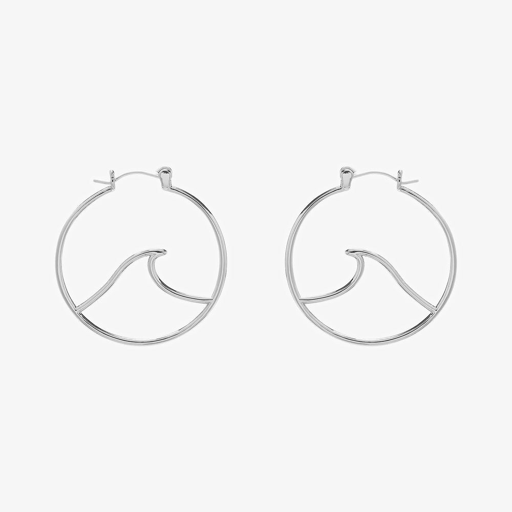 Large Wave Hoop Earrings 2