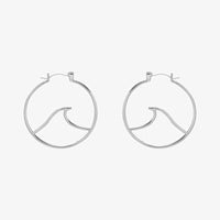 Large Wave Hoop Earrings Gallery Thumbnail