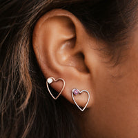 Sweetheart Stone Earrings Gallery Thumbnail