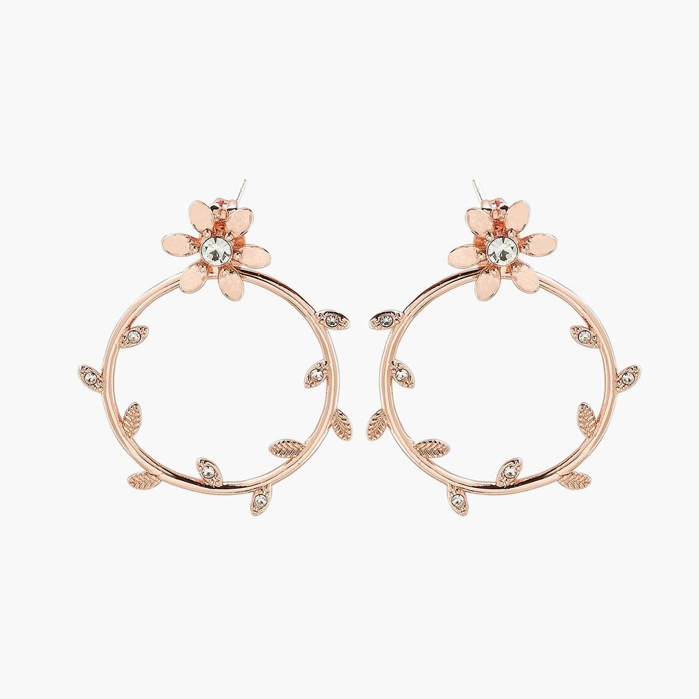 Pretty Petal Flat Hoop Earrings 1