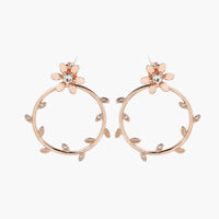 Pretty Petal Flat Hoop Earrings Gallery Thumbnail