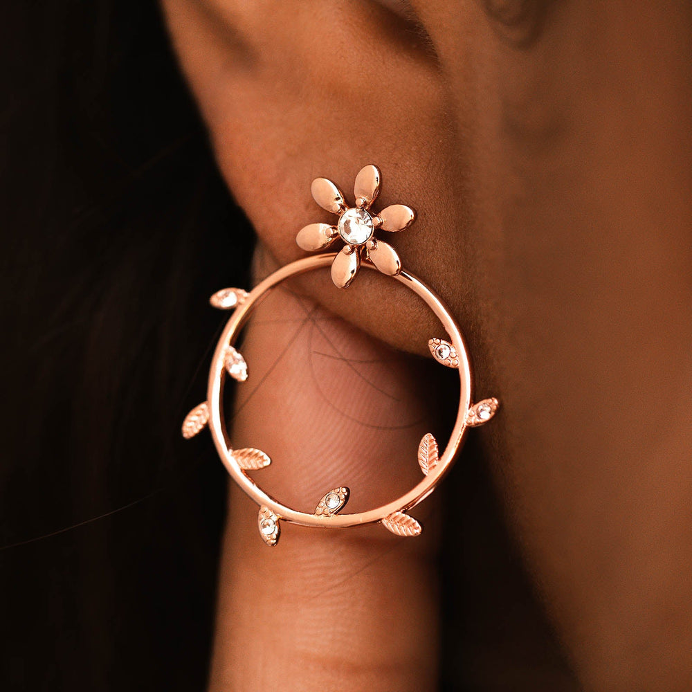 Pretty Petal Flat Hoop Earrings 2