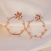 Pretty Petal Flat Hoop Earrings Gallery Thumbnail