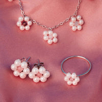 Bitty Pearl Flower Ring Gallery Thumbnail