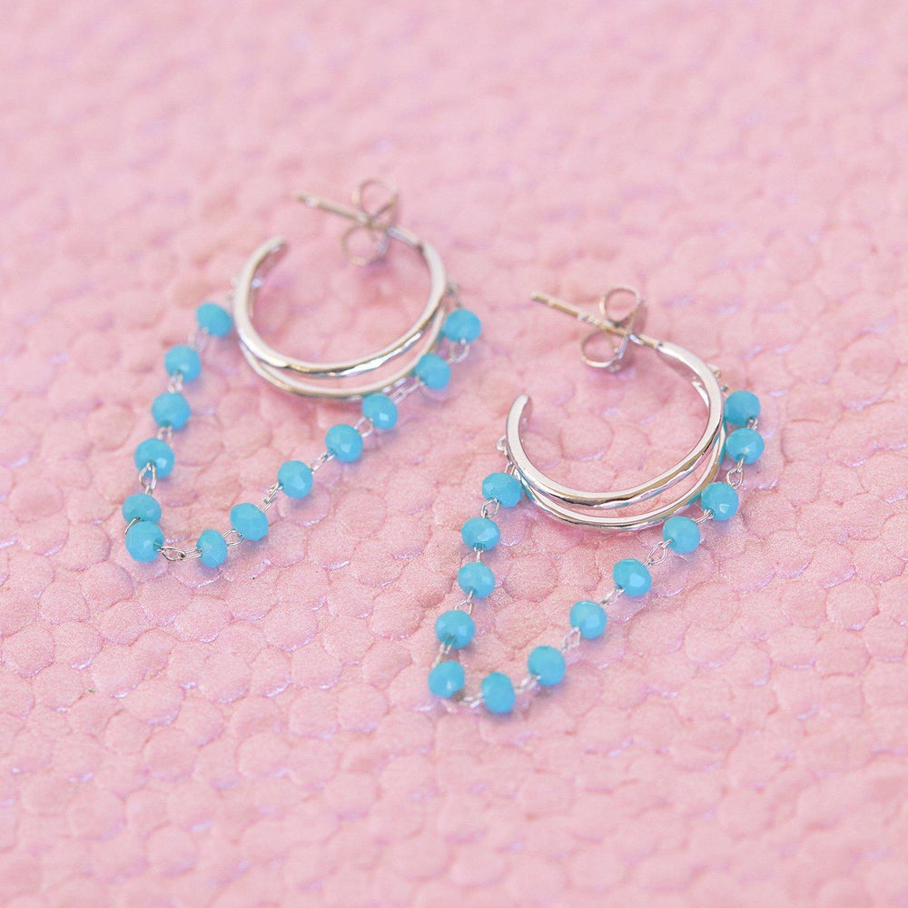 Neon Chain Hoop Earring 4