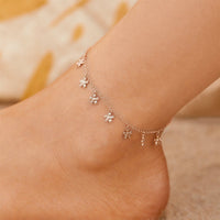 Rose Gold Bitty Daisies Anklet Gallery Thumbnail