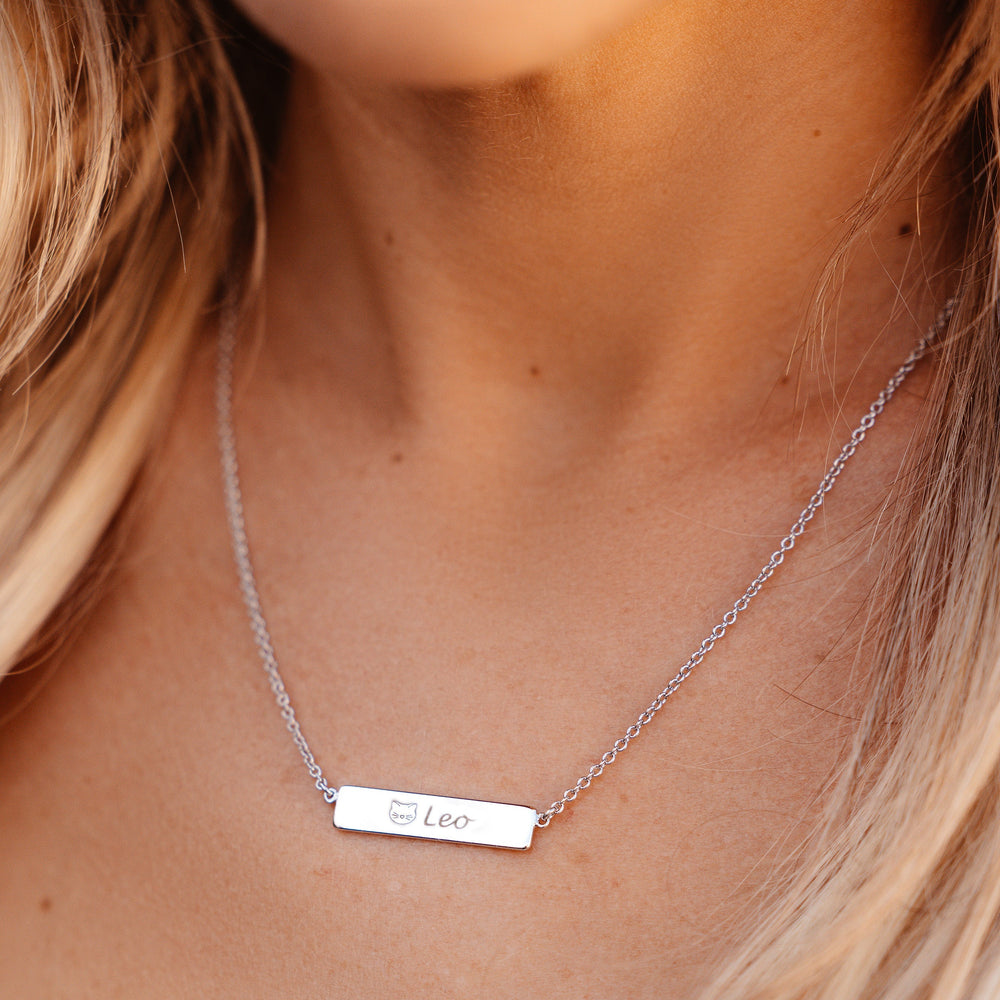 Engravable Bar Necklace 11