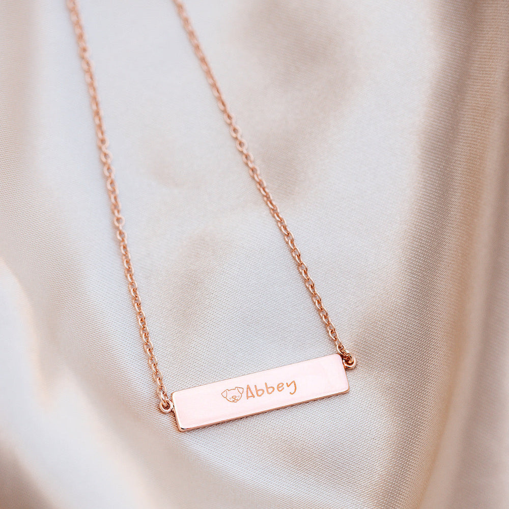 Engravable Bar Necklace 12