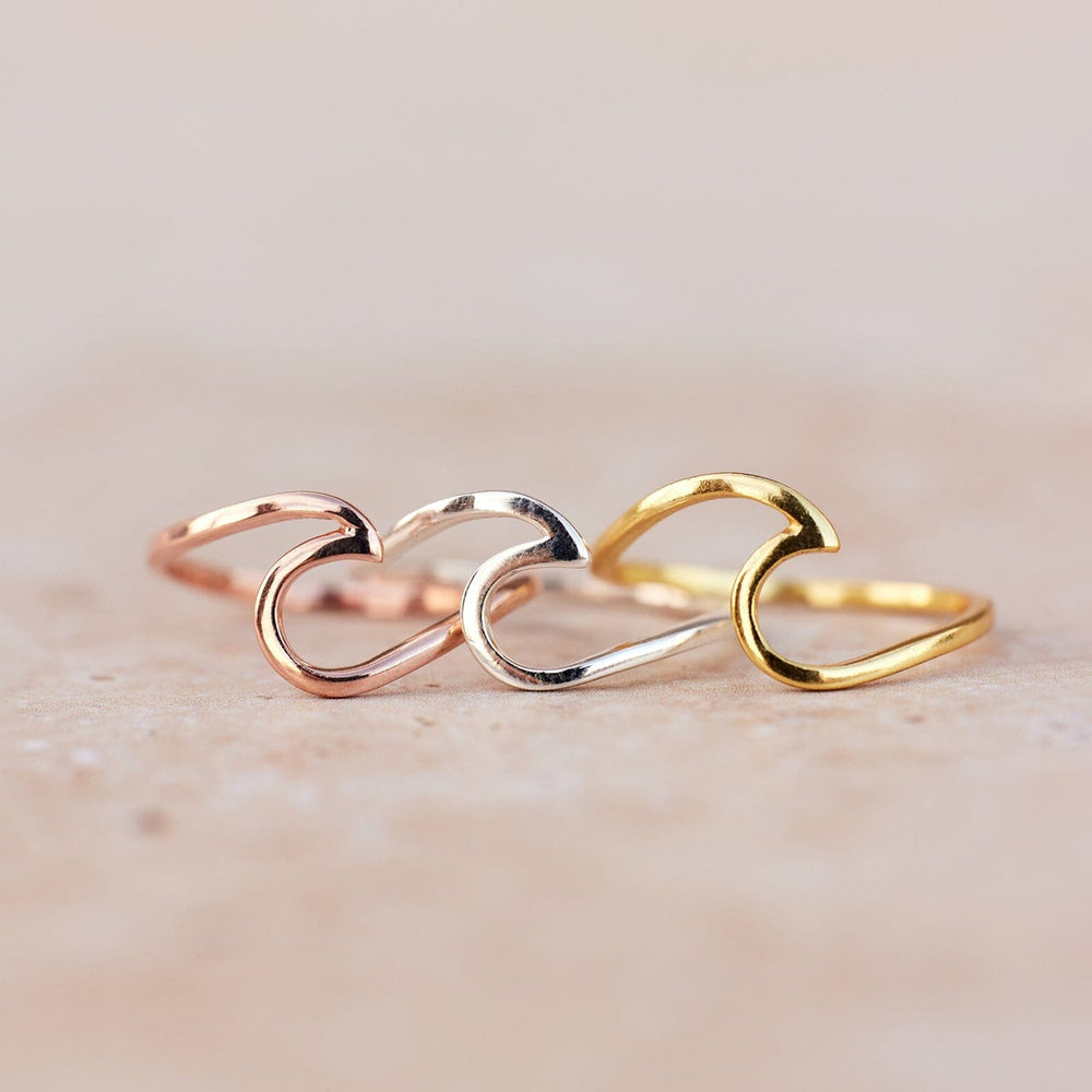 Rose Gold Wave Ring 3