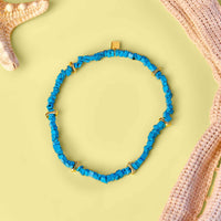 Turquoise Chip Stretch Anklet Gallery Thumbnail