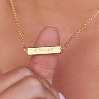 Engravable Bar Necklace Gallery Thumbnail