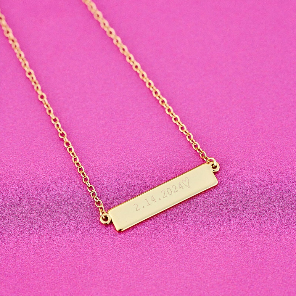 Engravable Bar Necklace 16