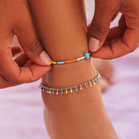 Enamel Droplet Chain Anklet Gallery Thumbnail