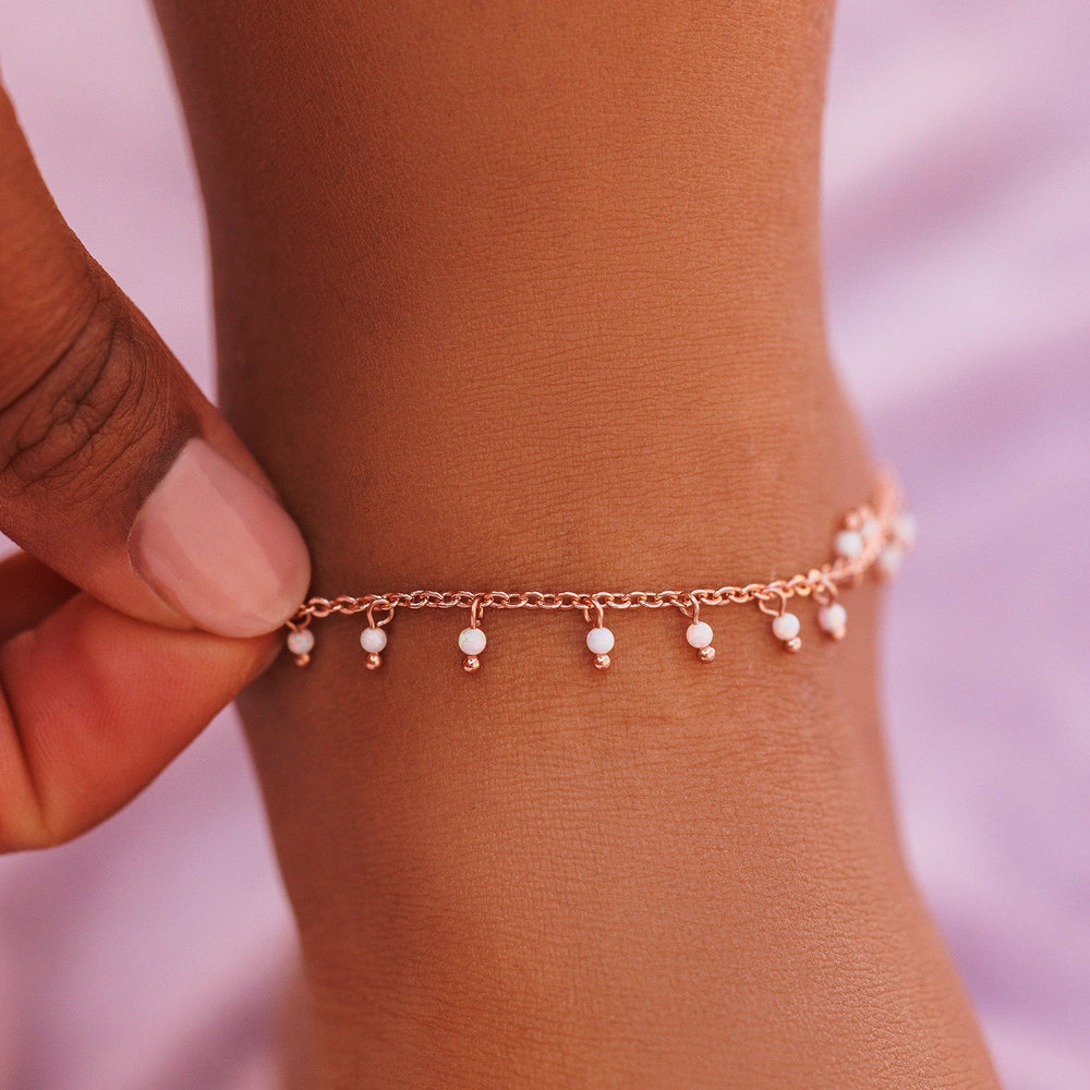 Floating Gemstone Anklet 8