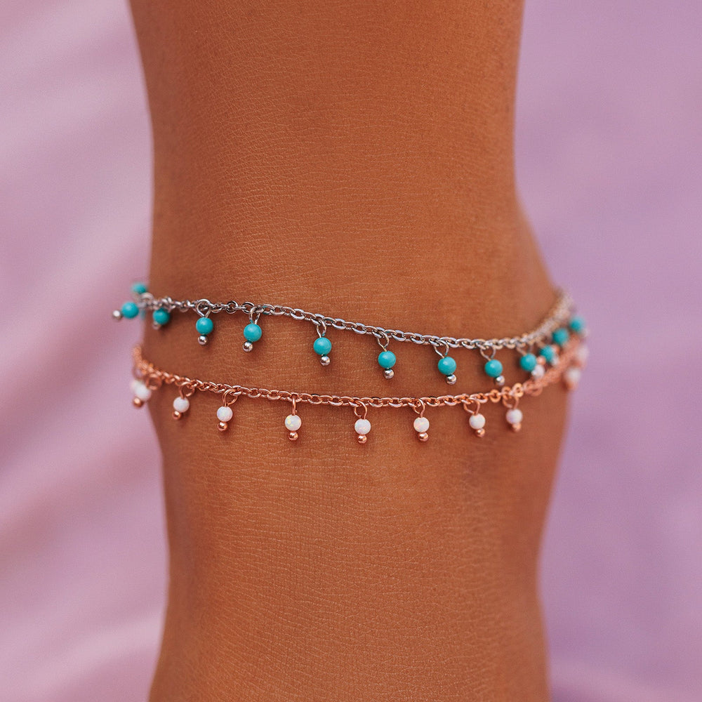 Floating Gemstone Anklet 3