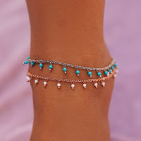 Floating Gemstone Anklet Gallery Thumbnail