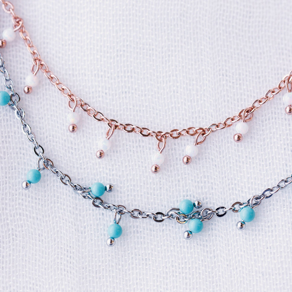 Floating Gemstone Anklet 6