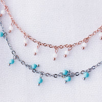 Floating Gemstone Anklet Gallery Thumbnail