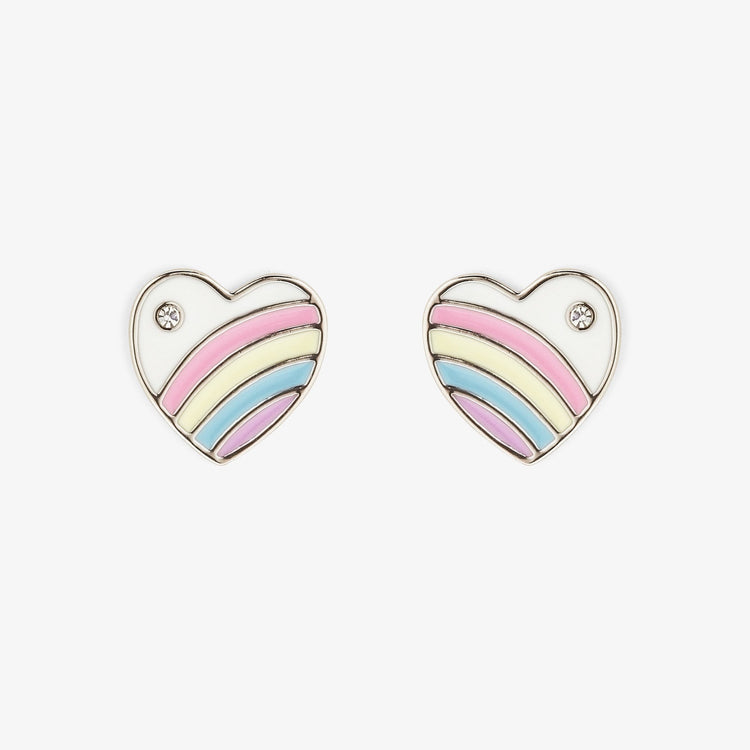 Pastel Vintage Heart Stud Earrings