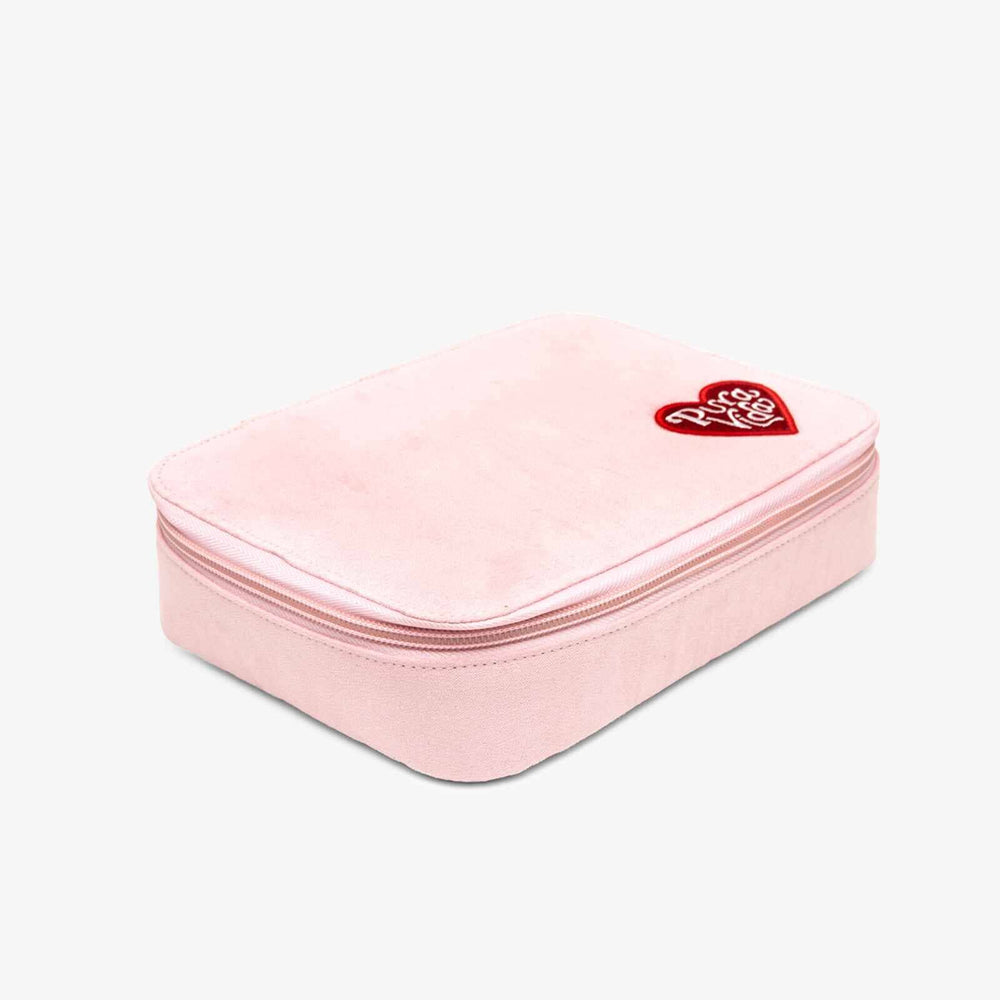 Large Pink Velvet Jewelry Case 3