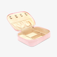 Large Pink Velvet Jewelry Case Gallery Thumbnail