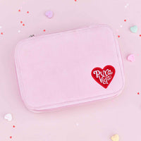 Large Pink Velvet Jewelry Case Gallery Thumbnail