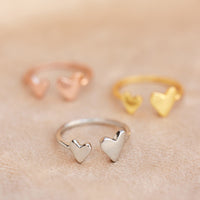 Two Hearts Open Ring Gallery Thumbnail