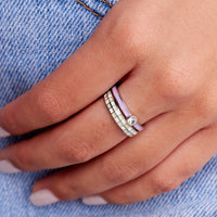 Checkerboard Ring Set Gallery Thumbnail