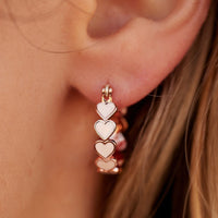 Love Hearts Hoop Earrings Gallery Thumbnail