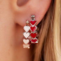 Love Hearts Hoop Earrings Gallery Thumbnail