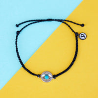 Gemstone Eye Coin Charm Bracelet Gallery Thumbnail