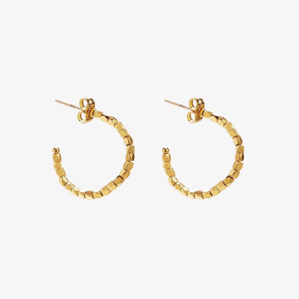 Diamond Cut Hoop Earrings 1